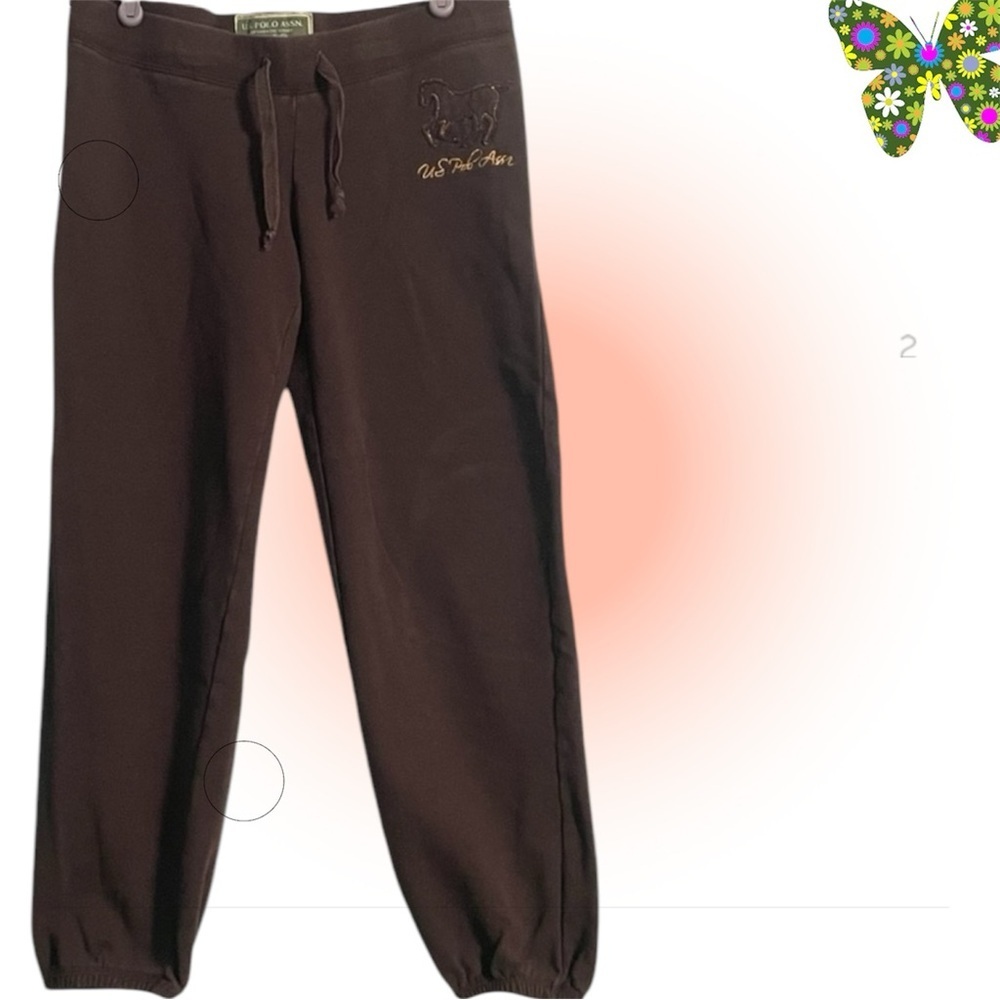 U.S. Polo Assn. Joggers/Sweats In Brown. Capri length - Picture 3 of 10